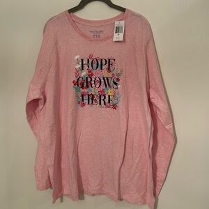 NWT Vera Bradley “ Hope Grows Here” Long Sleeve Tshirt